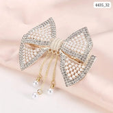 Impression Elegant Glitter Rhinestone Faux Pearl Hair Clip (Pack of 12)